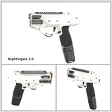 Worker Mod Nightingale 2.0 Blaster Foam Darts Toy Grey Front