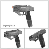 Worker Mod Nightingale 2.0 Blaster Foam Darts Toy Grey Front