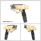 Worker Mod Nightingale 2.0 Blaster Foam Darts Toy Grey Front