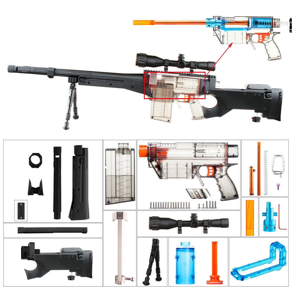 Worker AWP Sniper Kit with Scope for Nerf Retaliator