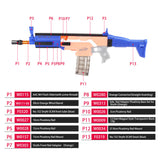 Worker Mod F10555 Imitation FN SCAR Combo 13Item Blue For Nerf Stryfe Modify Toy - BlasterMOD